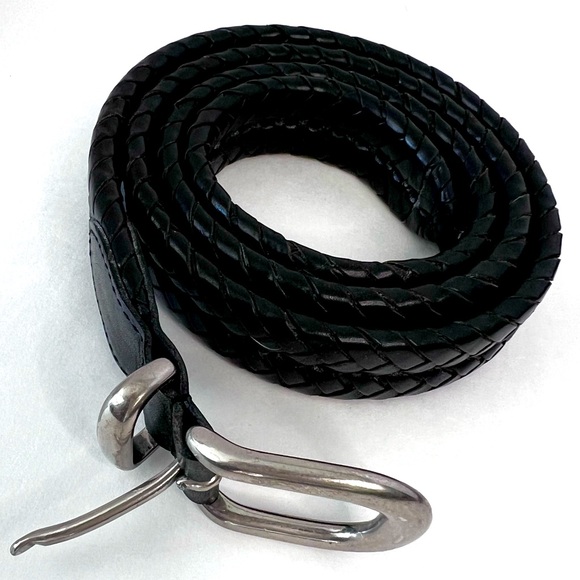 Men's Vintage Coach Black Braided Leather Belt size large -xl fit 36-40 - Picture 5 of 5